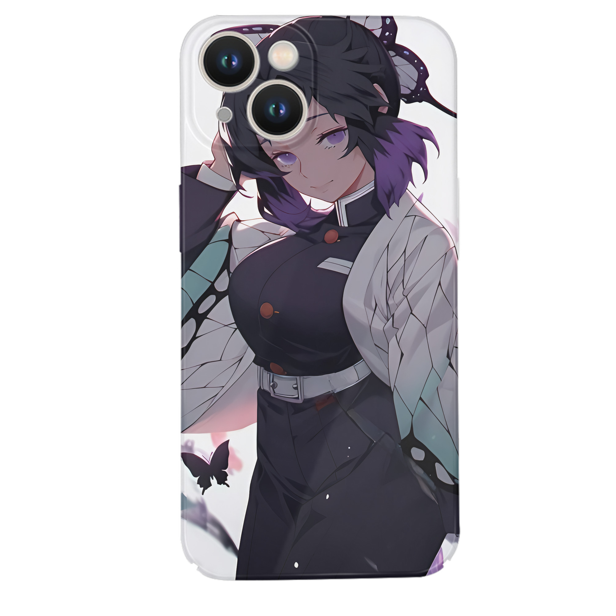 （画像用） 鬼滅の刃（きめつのやいば）蟲柱-胡蝶 しのぶ／こちょう しのぶ Kochou Shinobu 【iPhone 14シリーズ対応】ハードケース
